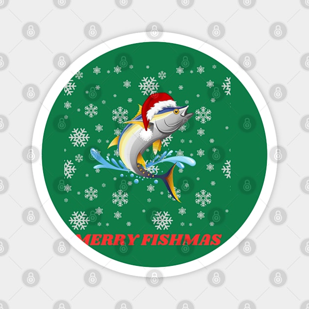 Merry Fishmas Magnet by tocksickart